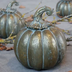 Chic Antique Deko Kürbis im Messing Look