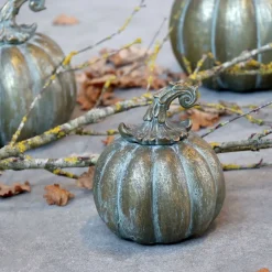 Chic Antique Deko Kürbis im Messing Look