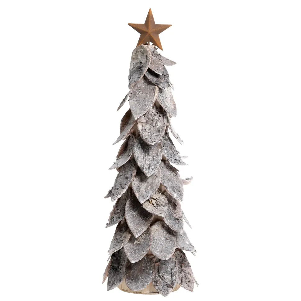 Chic Antique Deko Weihnachtsbaum aus Birkenrinde mit Stern
