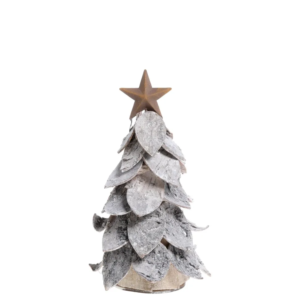Chic Antique Deko Weihnachtsbaum aus Birkenrinde mit Stern