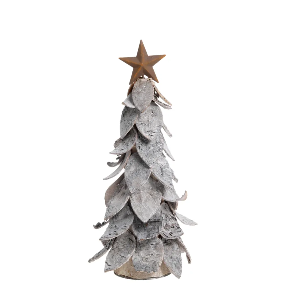 Chic Antique Deko Weihnachtsbaum aus Birkenrinde mit Stern