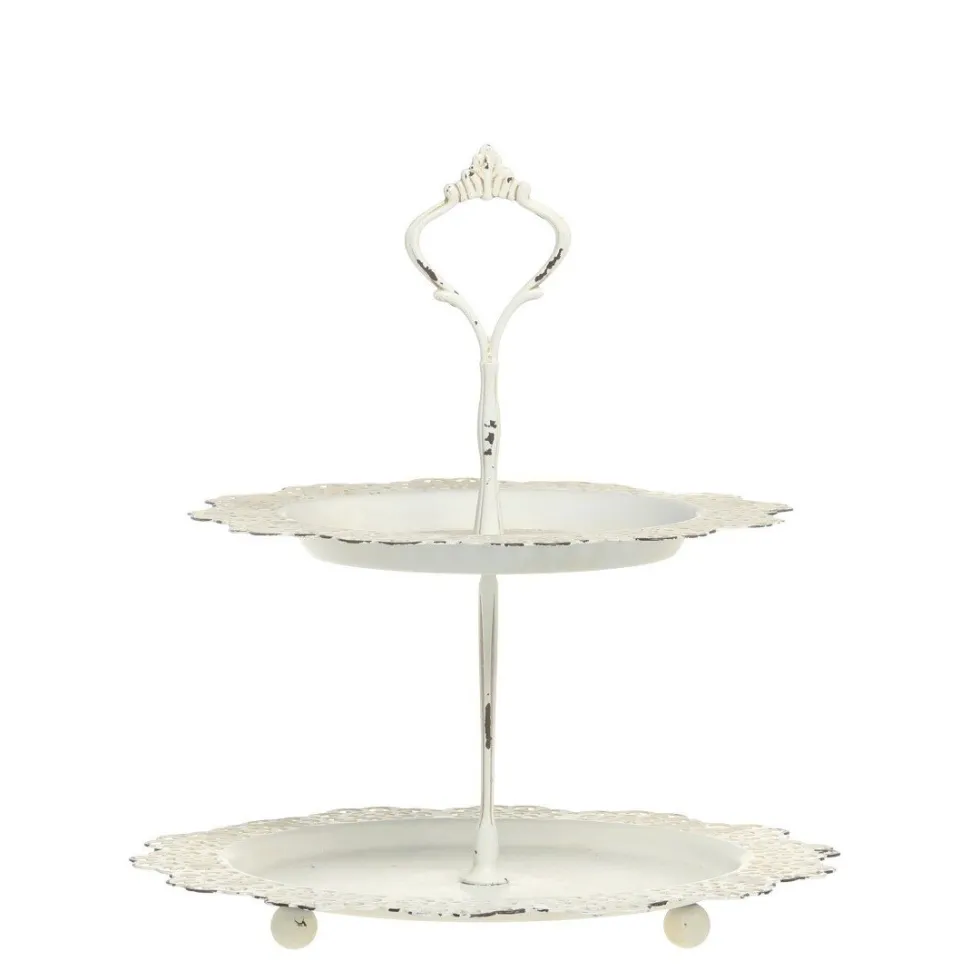 Chic Antique Eisen Etagere mit Spitzenkante