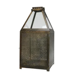 Chic Antique Eisen Laterne mit Glasdach