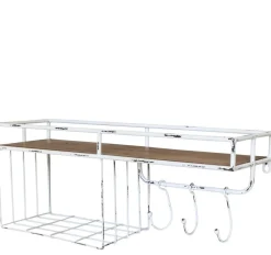 Chic Antique Eisen Regalbrett mit Haken