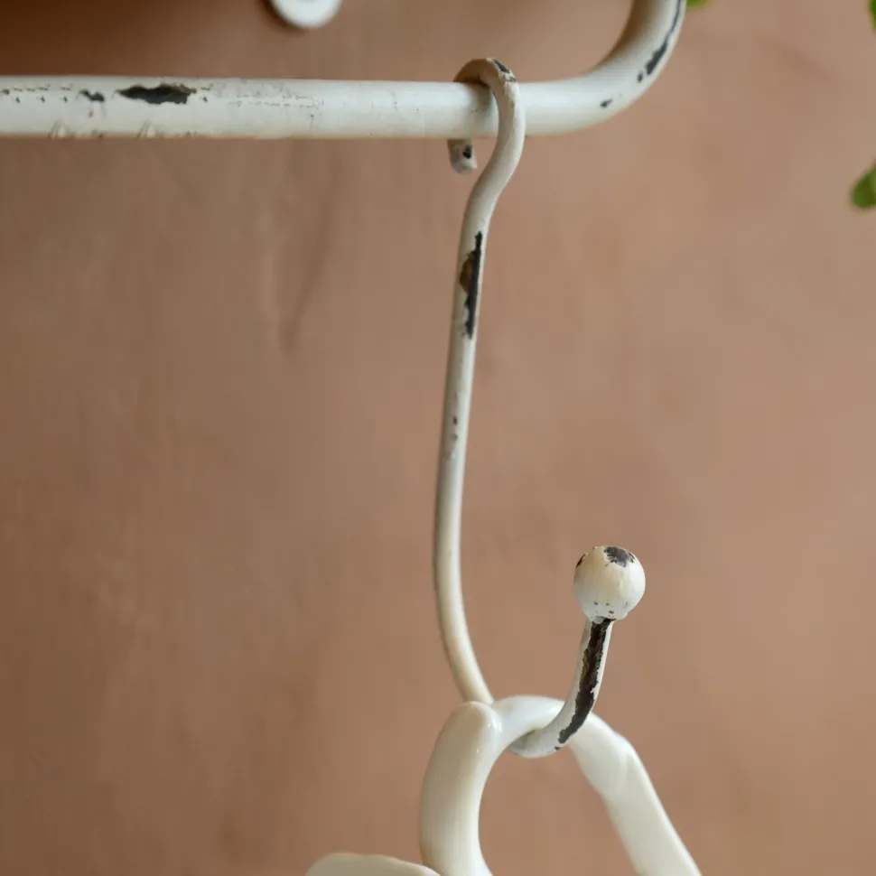 Chic Antique Eisen Regalbrett mit Haken