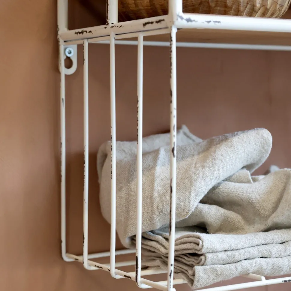 Chic Antique Eisen Regalbrett mit Haken