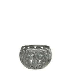 Chic Antique Eisen Teelichthalter mit Muster