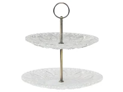 Chic Antique Etagere mit 2 Glastellern