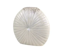 Chic Antique Flache Niort Vase mit Rillen