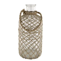 Chic Antique Flasche mit Geflecht und Henkel