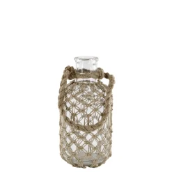 Chic Antique Flasche mit Geflecht und Henkel