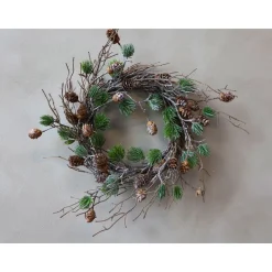 Chic Antique Fleur Kranz aus Zedernholz mit Zapfen