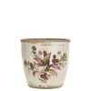 Chic Antique Florac Blumentopf mit pinkem Blumenmotiv