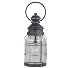 Chic Antique Franz. Stalllaterne mit Timer