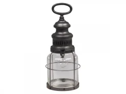 Chic Antique Französische Stalllaterne mit Timer inklusive Glühbirne