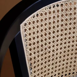 Chic Antique Französischer Bürostuhl mit Geflechtsitz