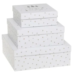 Chic Antique Geschenkbox 3er-Set mit Sternen