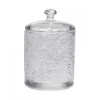 Chic Antique Glas Behälter mit Muster und Deckel