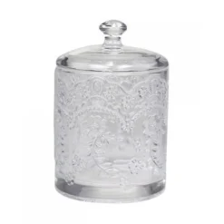 Chic Antique Glas Behälter mit Muster und Deckel