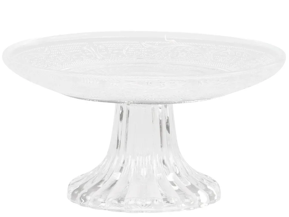 Chic Antique Glas Etagere mit Muster