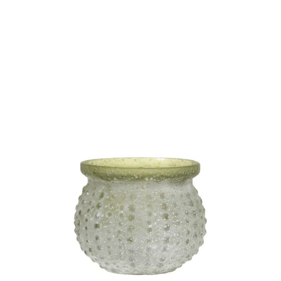 Chic Antique Glas Teelichthalter mit Muster