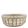 Chic Antique Glasschüssel mit Flechtkorb