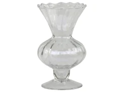 Chic Antique Glasvase auf Fuß