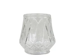 Chic Antique Glasvase mit Diamantmuster