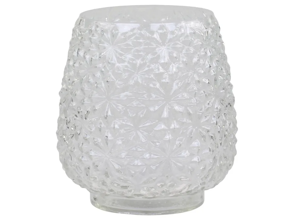 Chic Antique Glasvase mit Blumenmuster