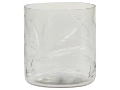 Chic Antique Gläsernes Hurricane mit Schliff