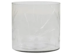 Chic Antique Gläsernes Hurricane mit Schliff