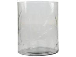 Chic Antique Gläsernes Hurricane mit Schliff