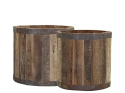 Chic Antique Grimaud Blumentopf Holz 2er Set