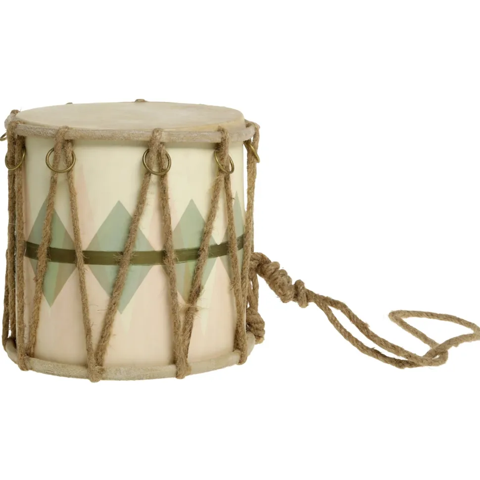 Chic Antique Handgemachte Vintage Trommel mit Leder