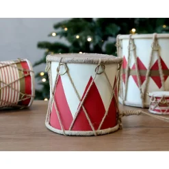 Chic Antique Handgemachte Vintage Trommel mit Leder