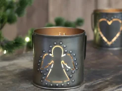 Chic Antique Hurricane Windlicht mit Dekor