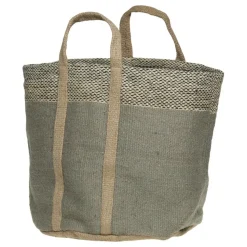 Chic Antique Jute Korbtasche mit Henkel