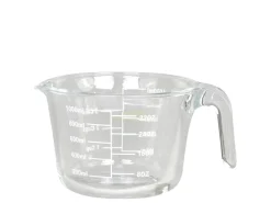 Chic Antique Kanne aus Glas mit Messeinheiten