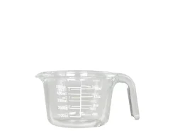 Chic Antique Kanne aus Glas mit Messeinheiten