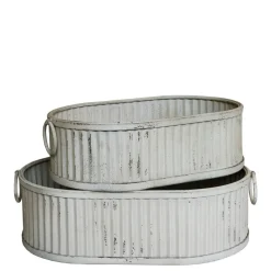 Chic Antique Kasten mit Rillen und Griffen im Set