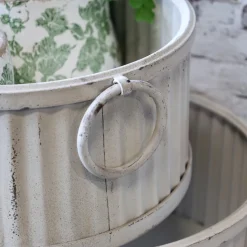 Chic Antique Kasten mit Rillen und Griffen im Set