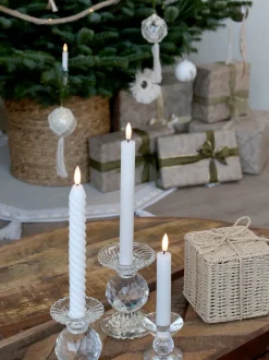 Chic Antique Kerzenständer aus Glas