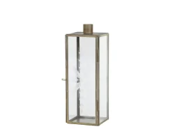 Chic Antique Kerzenständer Glas und Metall mit Schliff