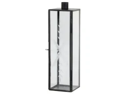 Chic Antique Kerzenständer Glas und Metall mit Schliff