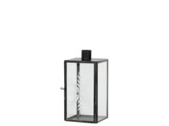 Chic Antique Kerzenständer Glas und Metall mit Schliff