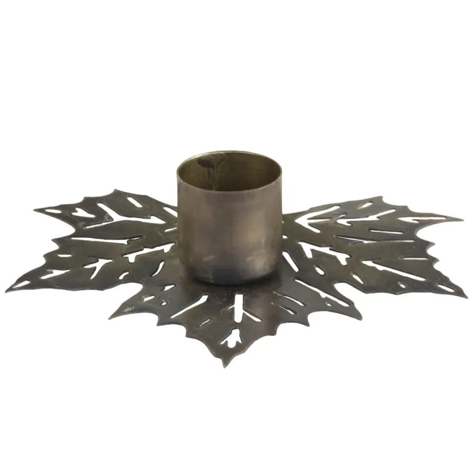 Chic Antique Kerzenständer Blatt für Mini Stabkerze