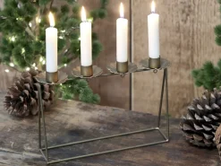 Chic Antique Kerzenständer mit 4 Haltern für Stabkerzen