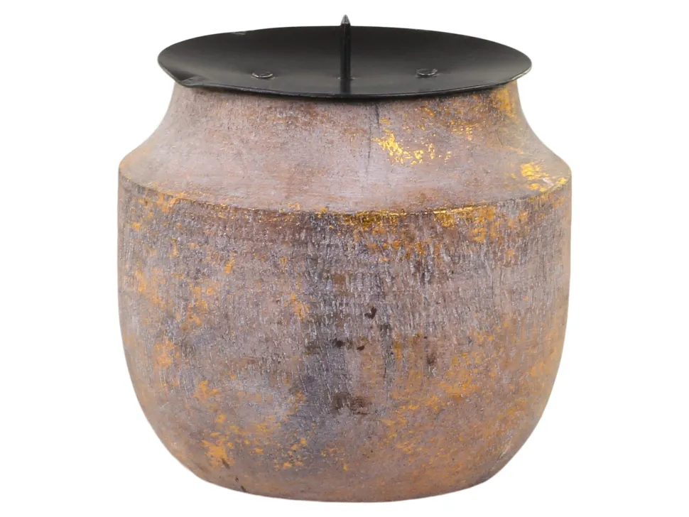 Chic Antique Kerzenständer aus Mangoholz