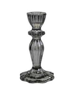 Chic Antique Kerzenständer aus Glas mit Spitzenkante