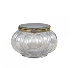 Chic Antique Kürbisglas mit Messing Dekor